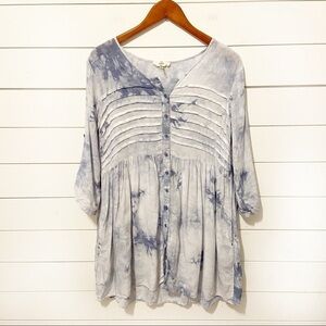 Entro | Blue Tie Dyed Babydoll Dress Size Medium